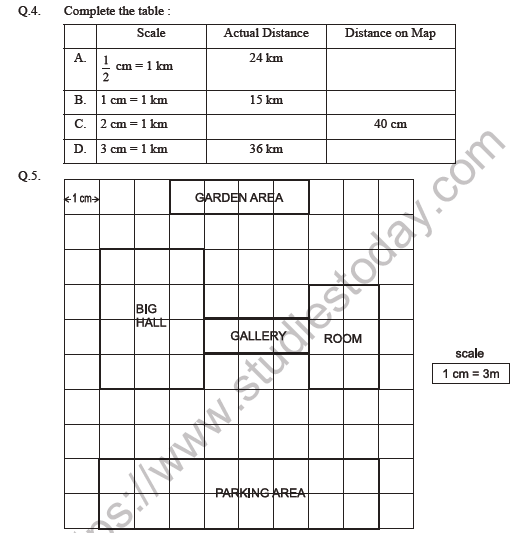 Class 5 maths mapping your way worksheet